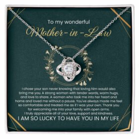 Mother-In-Law Necklace, Mother Of Groom Necklace Gift From Bride, Gift For Bonus Mom, Gift For Mother In Law, Mother-in-law Jewelry Gifts TQN642NL