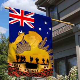 Remembrance Day Flag Lest We Forget Poppy Australia Veteran Flag MLN668F
