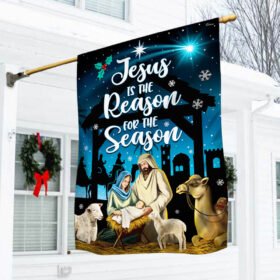 Jesus Christmas Flag Jesus Is The Reason For The Season Nativity of Jesus Flag MLN615F