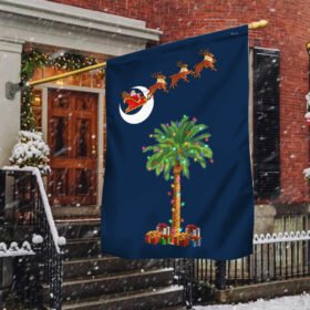 South Carolina Christmas Grommet Flag Santa Palmetto Tree LNT749GF