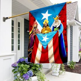 Three Kings Three Wise Men Baby Jesus Puerto Rico Flag MLN746Fv3