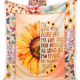 Gifts for Mom Blanket - Sunflower Mom Throw Blanket 60" X 80"