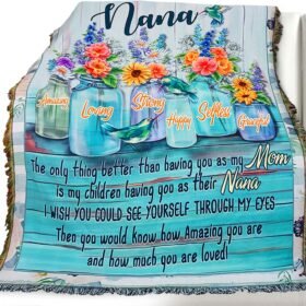 New Grandma Gifts First Time - Mom & Nana Gifts, Grandma Gifts - Mother Woven Throw Blanket