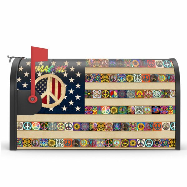 Peace Sign Hippie Mailbox Cover Magnetic LHA1585MB