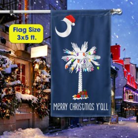 South Carolina Christmas Flag Merry Christmas Y'all TQN657F