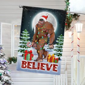 Christmas Bigfoot Flag Believe LNT753F