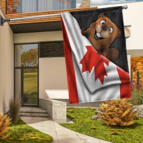 Beaver Canada Flag Funny Beaver LNT754F