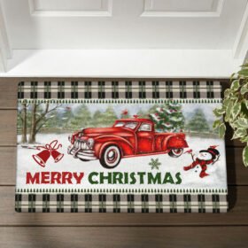 Christmas Truck Garden Flag & Mailbox Cover Road Come Home LNT608MF