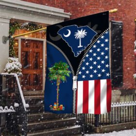 South Carolina Palm Tree Christmas American Flag MLN766F