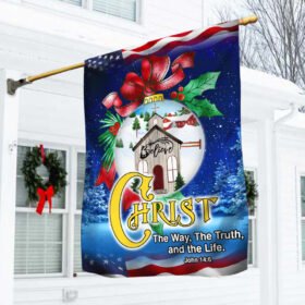 Jesus Christ The Way The Truth and The Life Christmas Bauble Flag MLN764F