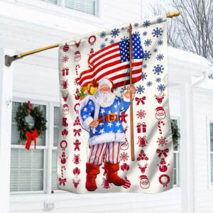 Santa Claus Christmas American Flag MLN785F