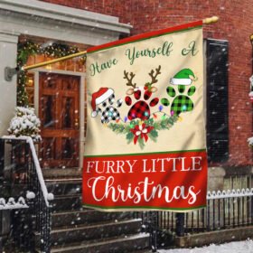 Christmas Dog Paws Flag Have Yourself A Furry Little Christmas TQN689F