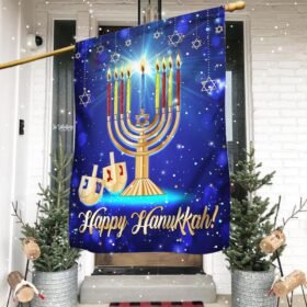 Happy Hanukkah Flag Festival of Lights LNT797F
