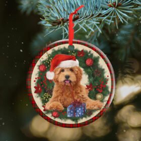 Goldendoodle Ceramic Ornament Dog Lover Christmas Ornament QTR321Ov16