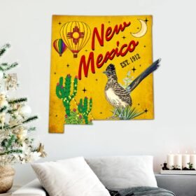 New Mexico Greater Roadrunner Hanging Metal Sign LNT710MS
