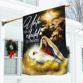 Nativity Of Jesus Flag Unto Us A Child Is Born LNT730F