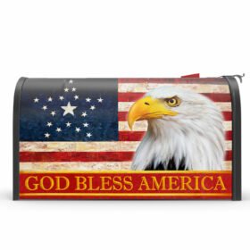America Patriotic Mailbox Cover God Bless America LNT738MB