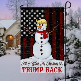 All I Want For Christmas Is Trump Back Flag TQN679Fv1
