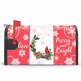 Christmas MailBox Cover Believe Merry And Bright LNT750MB