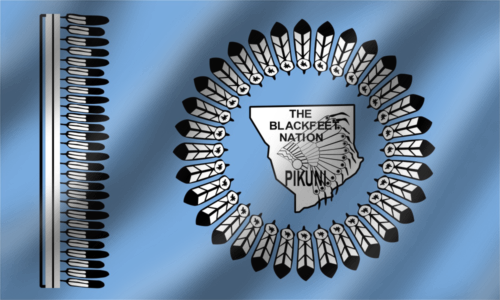 Tribal flag of the nation Blackfeet