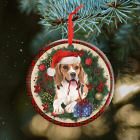 Beagle Ceramic Ornament Dog Lover Christmas Ornament QTR321Ov5