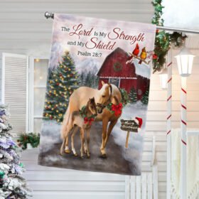 Christmas Horse Flag The Lord Is My Strength and My Shield LNT739F