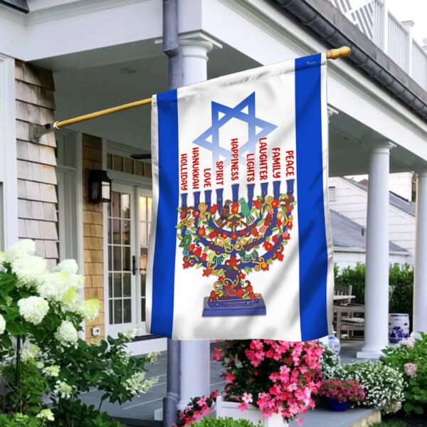 Peace Love Family Hanukkah Holiday Flag BNN712F