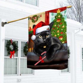 Black Cat Christmas Flag TQN728F