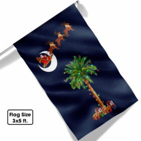 South Carolina Christmas Flag Santa Palmetto Tree LNT749F