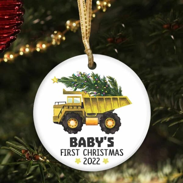 Baby First Christmas Ornament 2022, Baby Christmas Gifts, Newborn Gifts Christmas Decorations, First Time Mom, Dad Gift, Pregnancy Gifts, Christmas Gifts, Dump Truck BNN562O