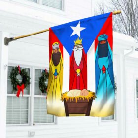 Nativity Jesus and Three Kings Puerto Rico Flag BNN704F