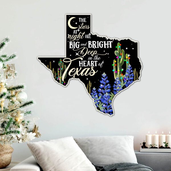 Texas Bluebonnet Hanging Metal Sign Heart Of Texas LNT813MS