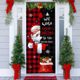 Christmas Door Cover We Wish You A Merry Christmas To You And Your Family LNT760D