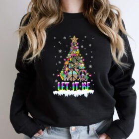 Christmas Tree Hippie Let It Be Sweatshirt MLN636SW