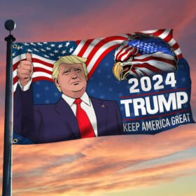 Trump 2024 Grommet Flag Keep America Great LNT773GF