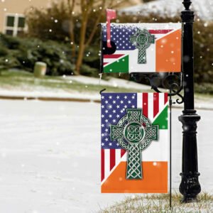 Irish American Celtic Cross Garden Flag & Mailbox Cover Saint Patrick’s Day QNK543MF