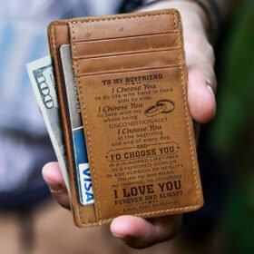 My Boyfriend, My Everything Card Wallet, The Perfect Mens Gift, Gift For Boyfriend, Husband, Christmas Gift, Card Wallet, Leather Wallet for Men Husband Boyfriend, Card Wallet LNT723CWv1