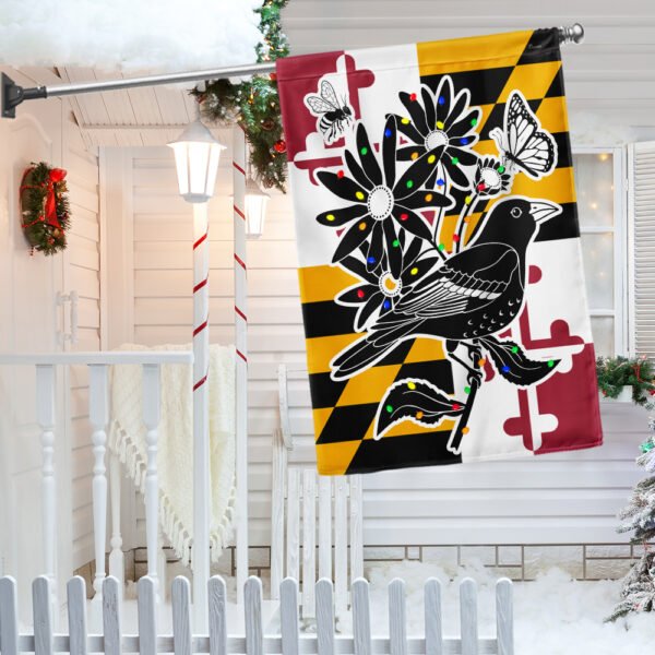 Maryland Christmas Baltimore Oriole Flag LNT810F