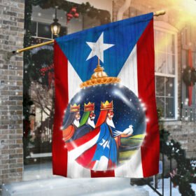 Three Kings Bauble Puerto Rico Flag BNN711F