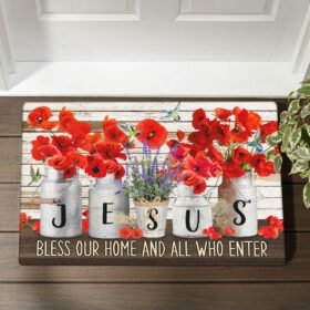Jesus Veteran Doormat Bless Our Home And All Who Enter LNT712DM
