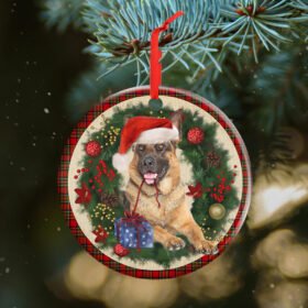 German Shepherd Ceramic Ornament Dog Lover Christmas Ornament QTR321Ov14