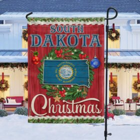 South Dakota Christmas Flag Merry Christmas LNT626Fv4