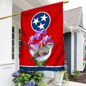 Tennessee Flag Mockingbird and Irises BNN694F