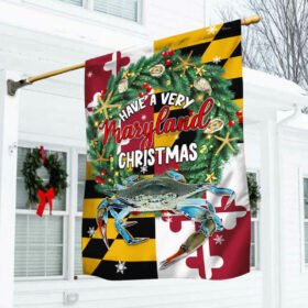 Have A Very Maryland Christmas Flag BNN672F
