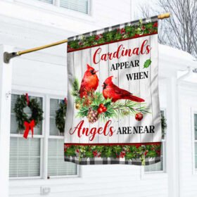 Cardinals Memorial Christmas Flag Cardinals Appear When Angels Are Near Love In Heven TQN759F