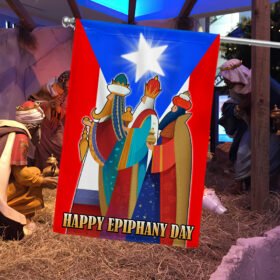 Happy Epiphany Day Three Kings Puerto Rico Flag BNN705F