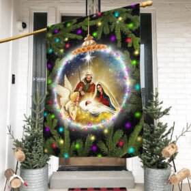 Nativity Of Jesus Flag Christmas Bauble LNT748F