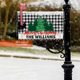 Personalized Merry Christmas Family Mailbox Cover Magnetic Custom Family Gift BNN687MBCT