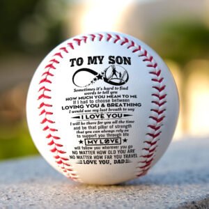 To My Son From Dad Baseball Ball Gift, Love From Father to Son, Birthday Gift For My Son TPT433BB