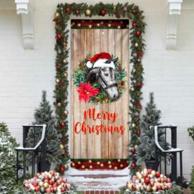 Horse Christmas Door Cover Merry Christmas BNN631D